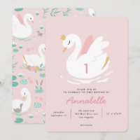 eleganter rosa Schwan für Mädchen, Kinder-