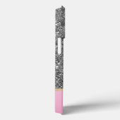 Eleganter Rosa Sliver Glitzer Benutzerdefiniert mi Case-Mate iPhone Hülle (Rückseite / Rechts)