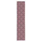 Eleganter Rosa Snowflakes Holiday Table Runner Kurzer Tischläufer (Vorderseite)