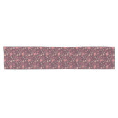 Eleganter Rosa Snowflakes Holiday Table Runner Kurzer Tischläufer (Horizontal)