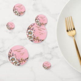 Eleganter rosa Sparkle Hochzeitshintergrund Konfetti