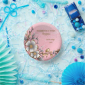 Eleganter rosa Sparkle Hochzeitshintergrund Pappteller (Party)