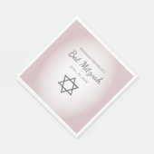 Eleganter rosa Stern von David Bat Mitzvah Serviette (Ecke)
