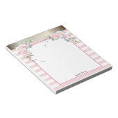 Eleganter rosa Streifen, Aquarellfarben-Blume Notizblock (angewinkelt)