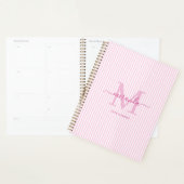 Eleganter rosa Terminkalender mit Monogramm Planer (Anzeige)
