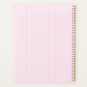 Eleganter rosa Terminkalender mit Monogramm Planer (Rückseite)