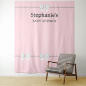 Eleganter rosa Tiffany Babydusche - Hintergrund Wandteppich (Beispiel)