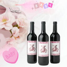 Eleganter rosa Toile-Teddybär zur Feier