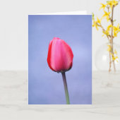 Eleganter rosa Tulip Lavender Hintergrund Blank Karte (Gelbe Blume)
