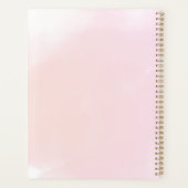 Eleganter Rosa Türkis Individuelle Name Planer (Rückseite)