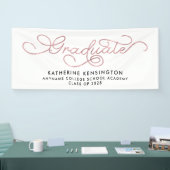 Eleganter Rosa Typografie-Abschluss Banner (Messe)