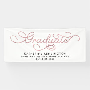 Eleganter Rosa Typografie-Abschluss Banner