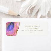 Eleganter Rosa und Blue Geode mit Gold (Insitu)
