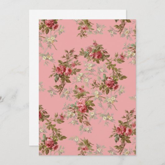 Eleganter Rosa und Gelbe Rosen im rosa Hintergrund Mitteilungskarte (Vorne/Hinten)