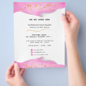 Eleganter Rosa- und Gold-Glitzer Flyer (Hand)