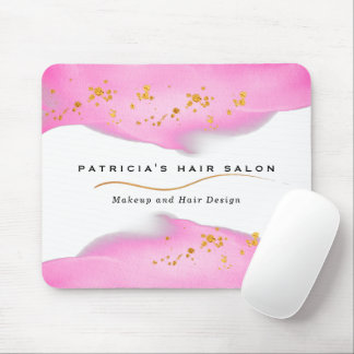Eleganter Rosa- und Gold-Glitzer Mousepad