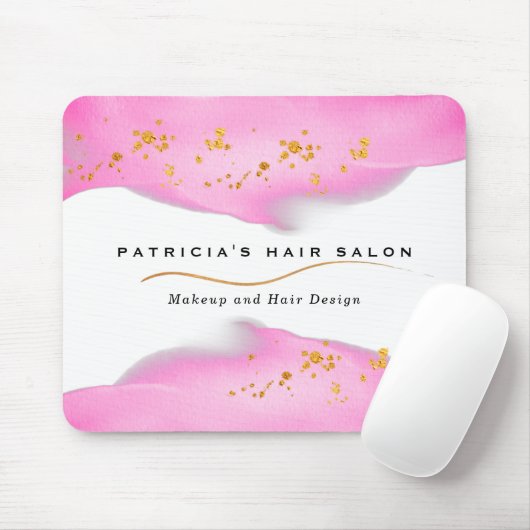 Eleganter Rosa- und Gold-Glitzer Mousepad (Mit Mouse)