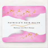 Eleganter Rosa- und Gold-Glitzer Mousepad (Vorne)