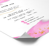 Eleganter Rosa- und Gold-Glitzer Poster (Ecke)