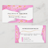 Eleganter Rosa- und Gold-Glitzer Visitenkarte (Vorne/Hinten)