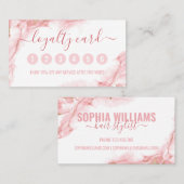 Eleganter rosa und goldfarbener Aquarellfarben Treuekarte (Vorne/Hinten)