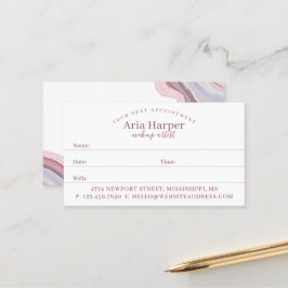 Eleganter Rosa und Lila Geode Gold Glitzer Agate Terminkarte
