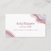 Eleganter Rosa und Lila Geode Gold Glitzer Agate Terminkarte (Rückseite)