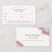 Eleganter Rosa und Lila Geode Gold Glitzer Agate Terminkarte (Vorne/Hinten)