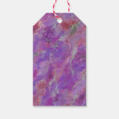 Eleganter rosa und Lila Marmor Geschenkanhänger (Vorderseite)