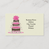 Eleganter Rosa- und Schokoladenkuchen Visitenkarte (Rückseite)