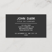 Eleganter rosa und schwarzer Marmor Visitenkarte (Rückseite)