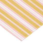 Eleganter Rosa und Senf-Französisch-Schnappstreife Tischdecke (Schrägansicht)