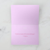 Eleganter rosa Valentinstag Karte (Innenseite)