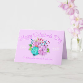 Eleganter rosa Valentinstag Karte