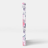 Eleganter Rosa Wasserfarbe-Floral-Handyhülle iPhone Hülle (Linke Seite)