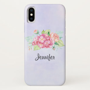 Eleganter rosa Wasserfarben-Blumenstrauß Case-Mate iPhone Hülle