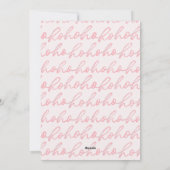 Eleganter, rosa Weihnachtsbaum Feiertagskarte (Rückseite)