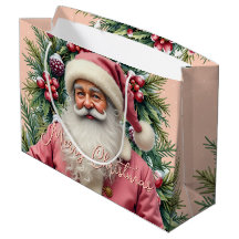 Eleganter rosa Weihnachtsmann