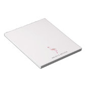 Eleganter rosa, weiße Flamingo Custom Notizblock (angewinkelt)