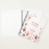 Eleganter rosa weißer Blumenplaner Planer (Anzeige)