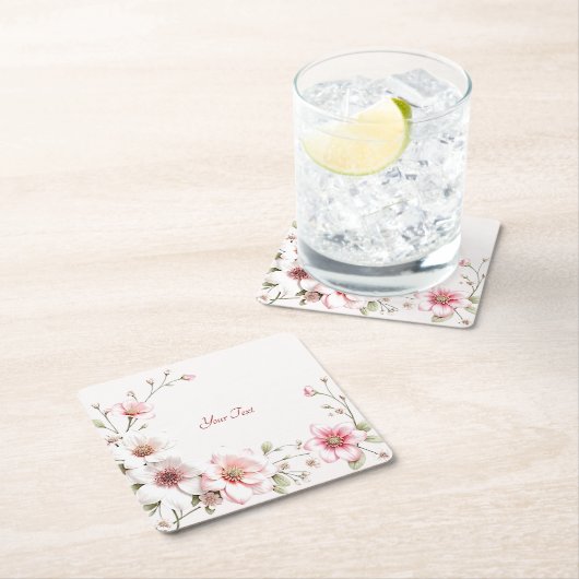 Eleganter rosa Weißer Untersetzer (Vor Ort)