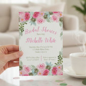 Eleganter rosafarbener Aquarellboarder