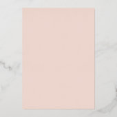 Eleganter, rosafarbener Aquarellrahmen Folieneinladung (Rückseite)