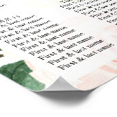 Eleganter, rosafarbener Aquarellrahmen Poster (Ecke)