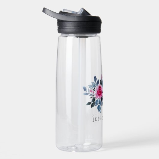 Eleganter rosafarbener, benutzerdefinierter Text Trinkflasche (Rechts)