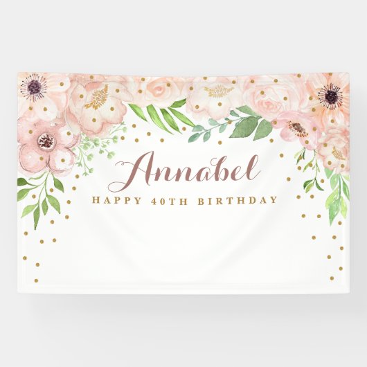 Eleganter, rosafarbener Blume Hintergrund Banner (Horizontal)