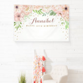 Eleganter, rosafarbener Blume Hintergrund Banner (InSitu)