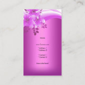 Eleganter rosafarbener Diamant Visitenkarte (Rückseite)