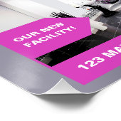 Eleganter rosafarbener Friseur, Schönheitssalon - Poster (Ecke)