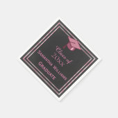 Eleganter rosafarbener Gerahmter Abschluss Serviette (Ecke)